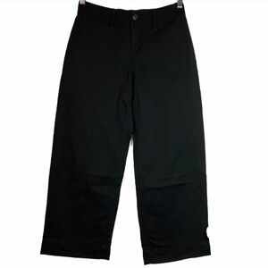 A New Day High Rise Cropped Wide Leg Black Stretch Pocket Pants 0